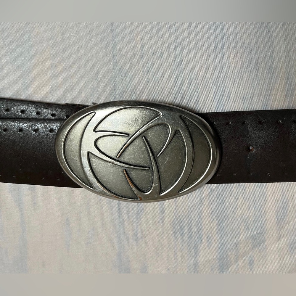 Arson leather belt western street wear buckle leather sz L / XL